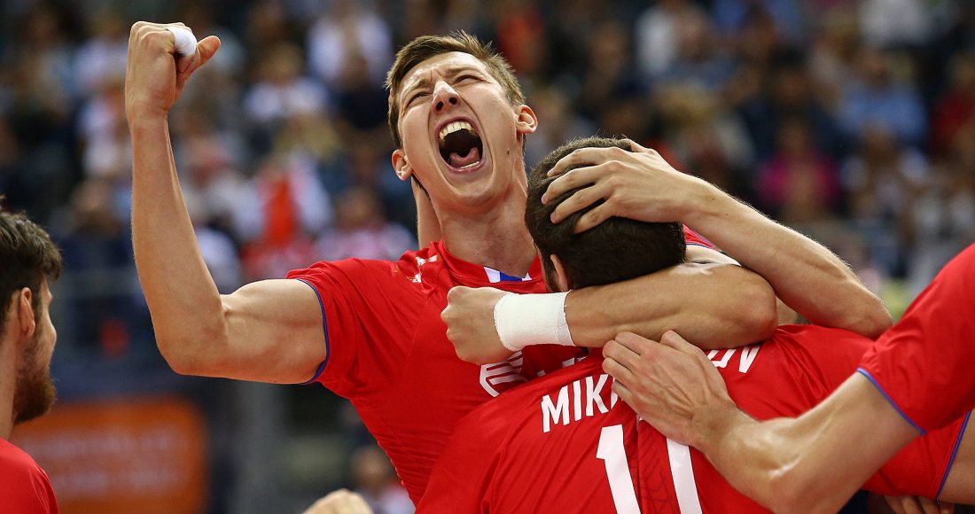 Российские волейболисты одержали победу над командой Бразилии в Лиге наций