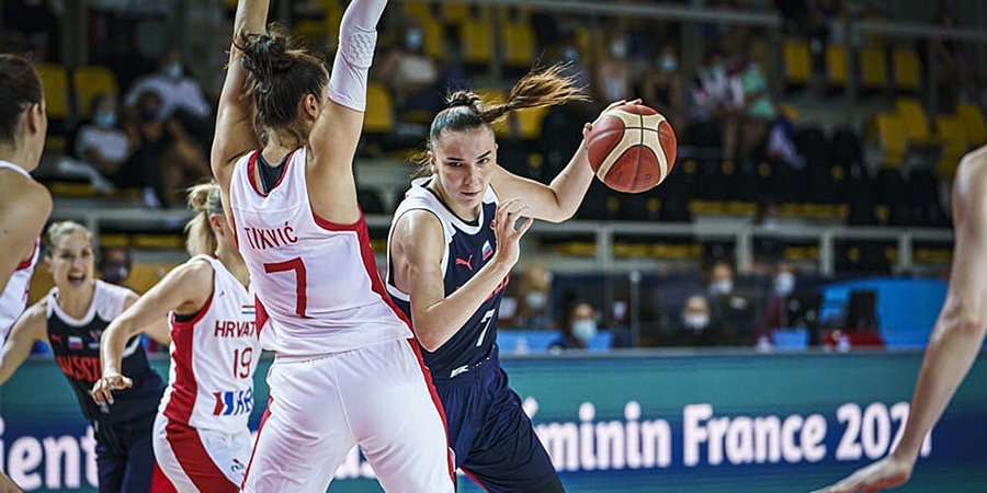 Российские баскетболистки победили Хорватию на Евробаскете