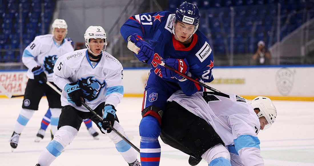 Дубль Воробьева помог СКА обыграть минское «Динамо» на Sochi Hockey Open