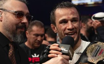 Усман Нурмагомедов победил Пола Хьюза и защитил чемпионский пояс Bellator в легком весе